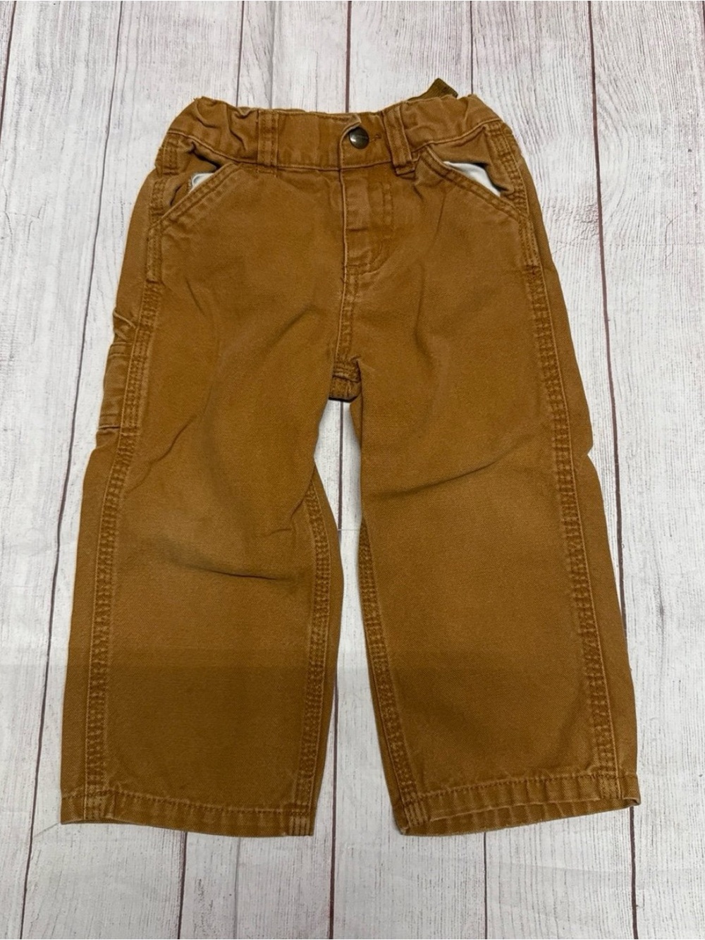 Carhartt Kids Tan Brown Straight-Leg Jeans